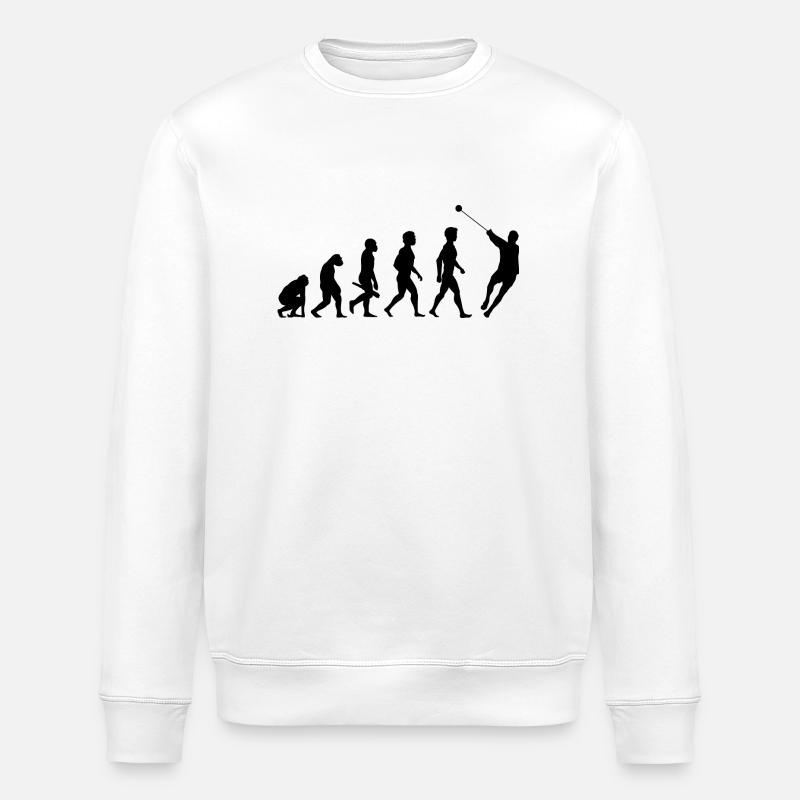 hammerwerfen hammerwerfer hammer throw1 - Stanley/Stella Unisex Bio-Sweatshirt ROLLER - Weiß
