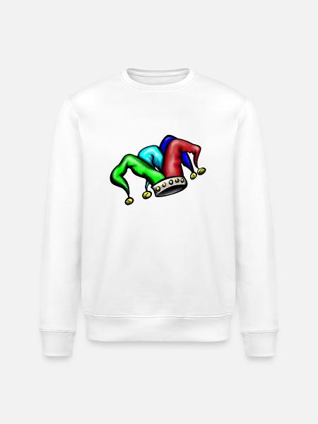 Jonglöörit hattu hovinarri korkki riemumielin - Stanley/Stella ROLLER unisex luomu-collegepaita - valkoinen