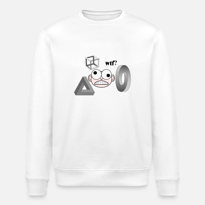What's going on here? - Stanley/Stella ROLLER Unisex Organic Sweatshirt - white