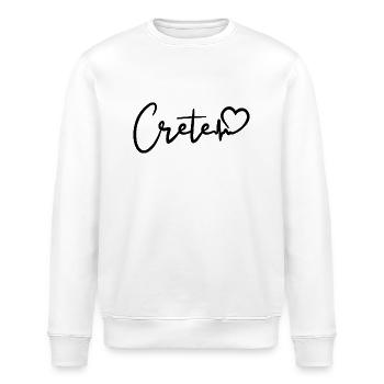 Crete Herzschlag Insel Kreta - Stanley/Stella Unisex Bio-Sweatshirt ROLLER - Weiß - Vorne - Nik (191cm)