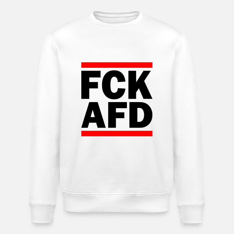 Fuck afd - Stanley/Stella Unisex Bio-Sweatshirt ROLLER - Weiß