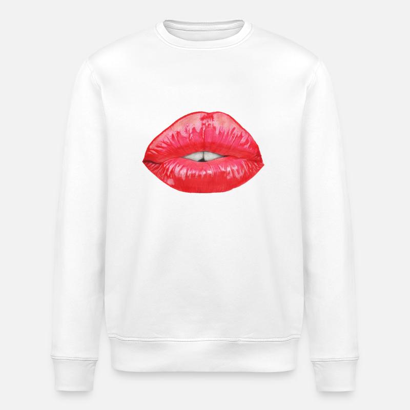 lips - Stanley/Stella ROLLER Unisex Organic Sweatshirt - white