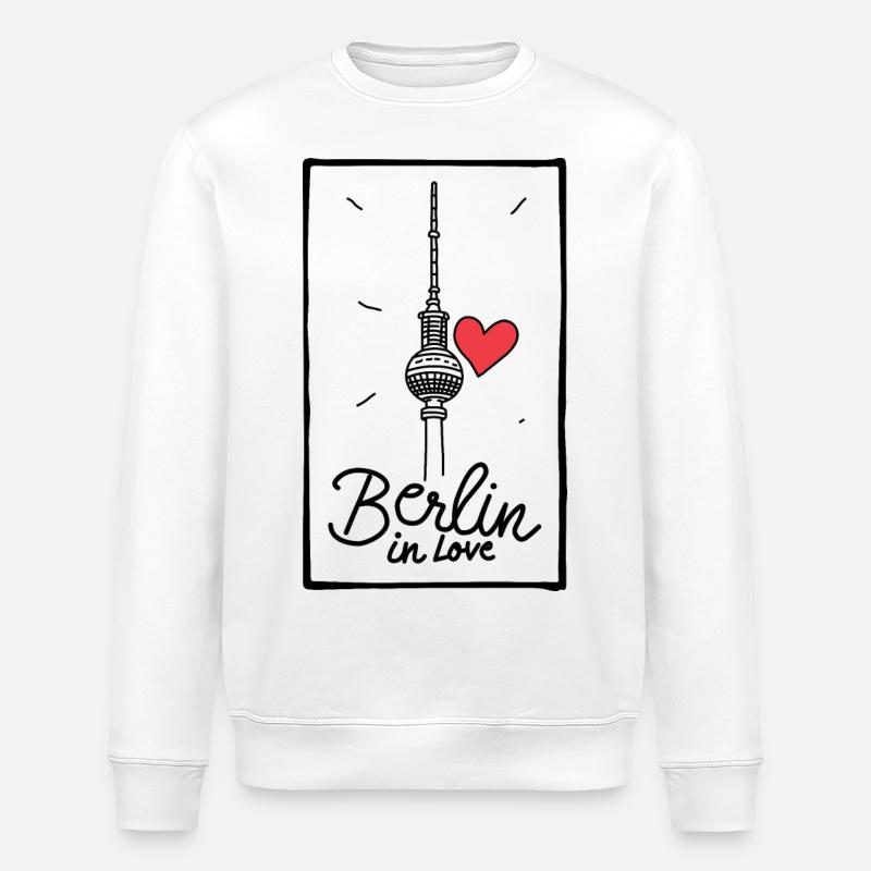 Berlin en amour - Sweat bio ROLLER Stanley/Stella Unisexe - blanc