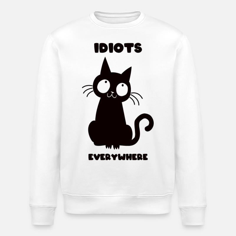 Idiots - Stanley/Stella Unisex Bio-Sweatshirt ROLLER - Weiß