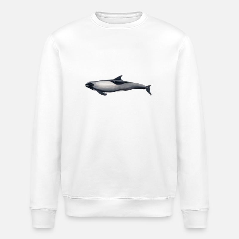 Melon head dolphin - Peponocephala electra - Stanley/Stella ROLLER Unisex Organic Sweatshirt - white