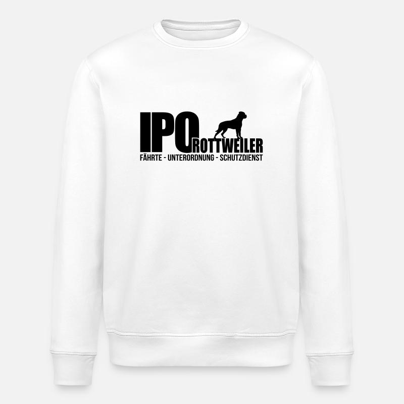 IPO ROTTWEILER - Stanley/Stella Unisex Bio-Sweatshirt ROLLER - Weiß