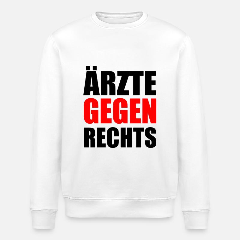 Ärzte gegen rechts - Stanley/Stella Unisex Bio-Sweatshirt ROLLER - Weiß
