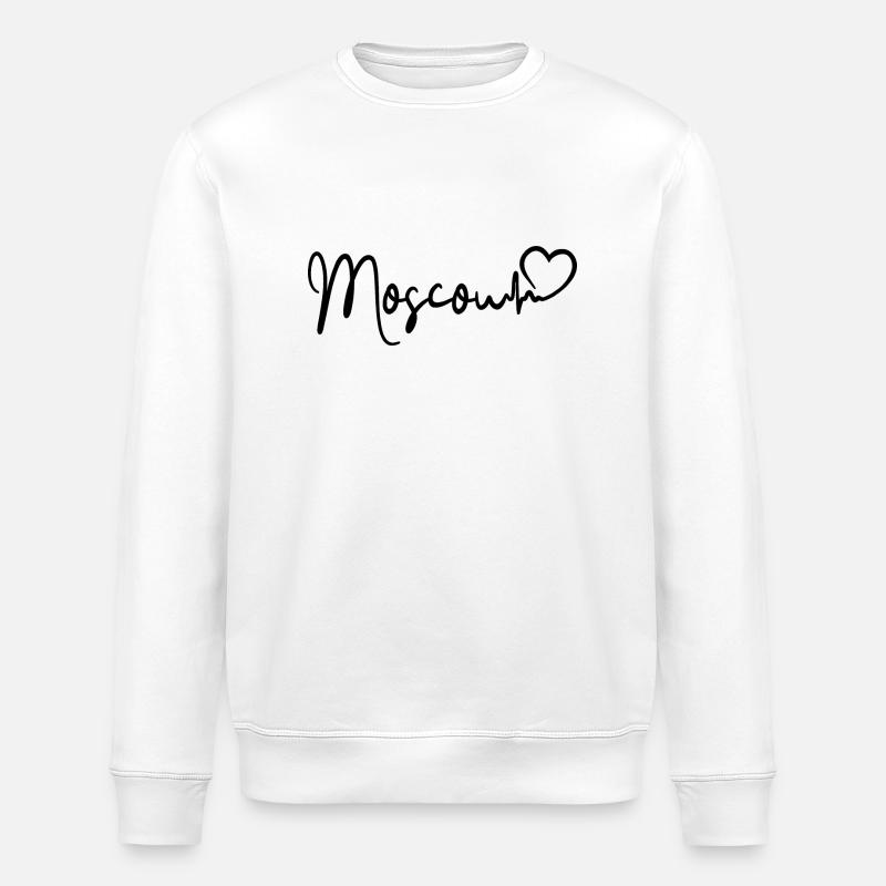 Moscou Heartbeat Russie Moscou - Sweat bio ROLLER Stanley/Stella Unisexe - blanc