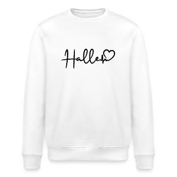 Halle Herzschlag Stadt Halle Saale - Stanley/Stella Unisex Bio-Sweatshirt ROLLER - Weiß - Vorne - Nik (191cm)