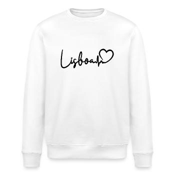 Lisboa Heartbeat Lisbonne - Sweat bio ROLLER Stanley/Stella Unisexe - blanc - Devant - Nik (191cm)