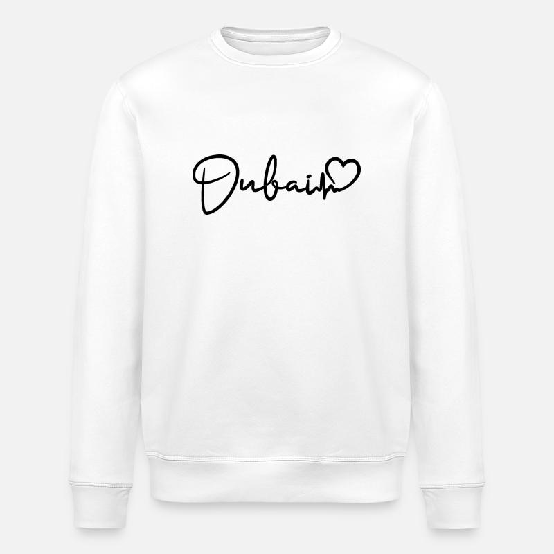 Dubai Heartbeat - Stanley/Stella ROLLER Unisex Organic Sweatshirt - white