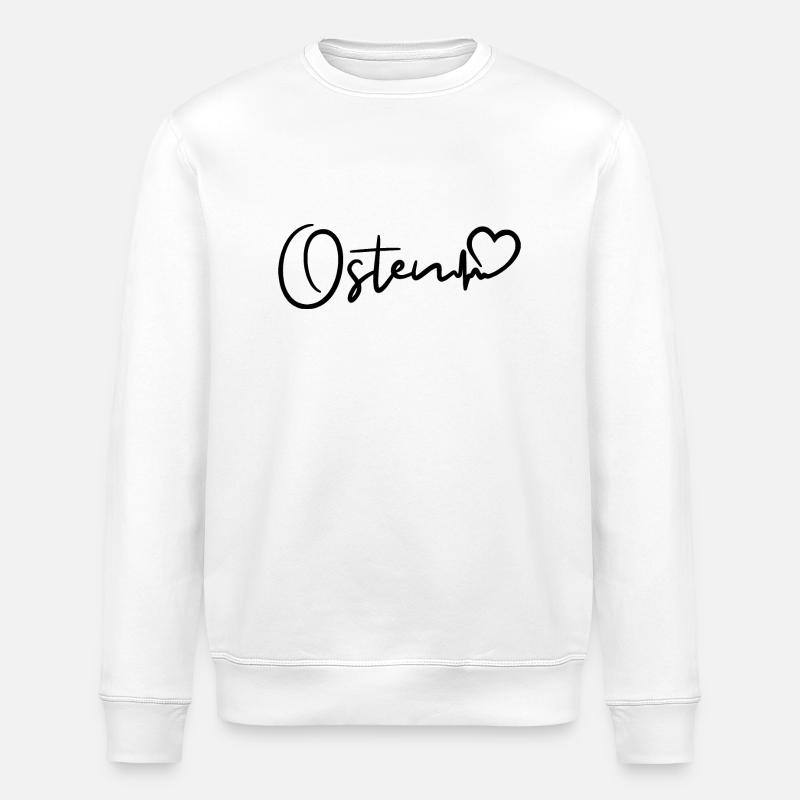 Osten Herzschlag - Stanley/Stella Unisex Bio-Sweatshirt ROLLER - Weiß