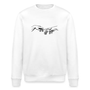 Würfeln Die Erschaffung Adams Würfel Spieler - Stanley/Stella Unisex Bio-Sweatshirt ROLLER - Weiß - Vorne - Nik (191cm)