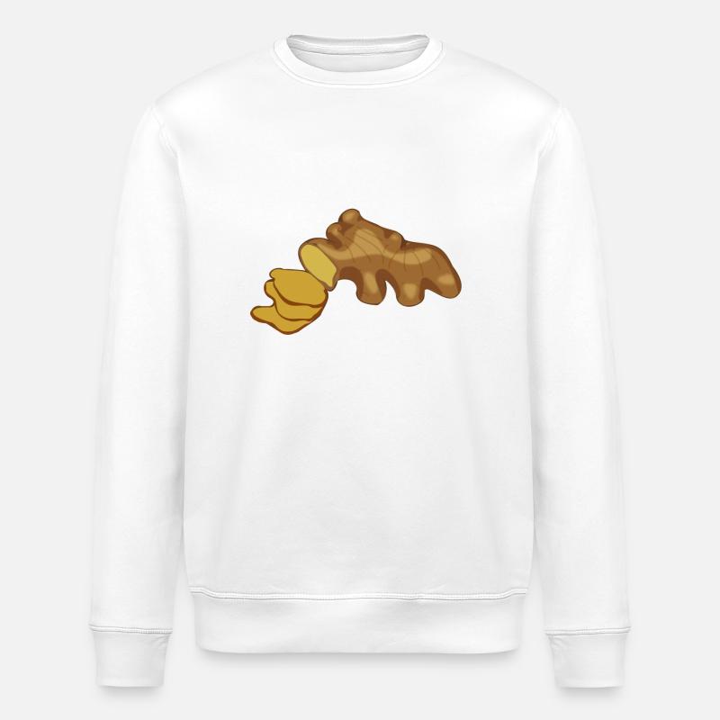 ginger ginger veggie gemuese vegetable1 - Stanley/Stella ROLLER Unisex Organic Sweatshirt - white