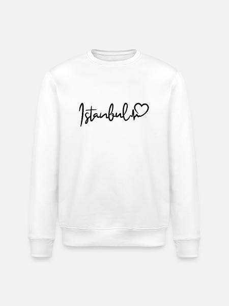 Istanbul heartbeat - Stanley/Stella ROLLER Unisex Organic Sweatshirt - white