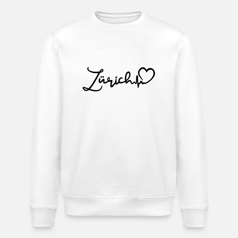 Zurich Heartbeat - Stanley/Stella ROLLER Unisex Organic Sweatshirt - white