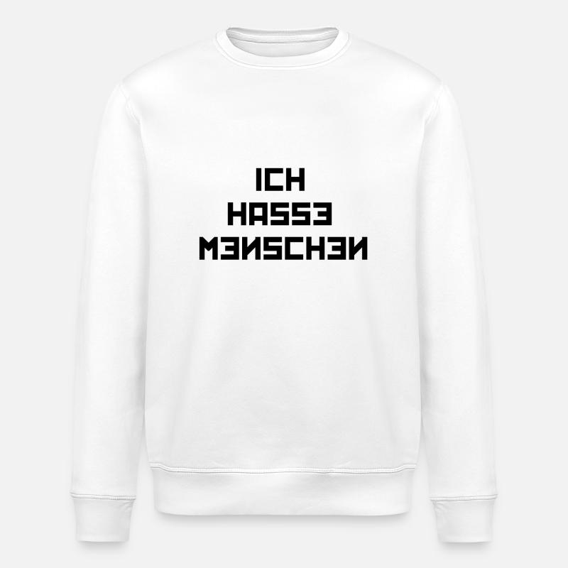 Menschenhass2 - Stanley/Stella Unisex Bio-Sweatshirt ROLLER - Weiß