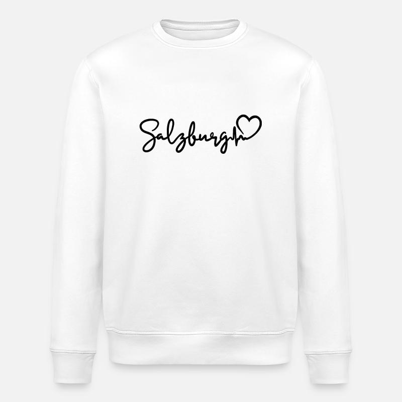 Salzburg Herzschlag - Stanley/Stella Unisex Bio-Sweatshirt ROLLER - Weiß