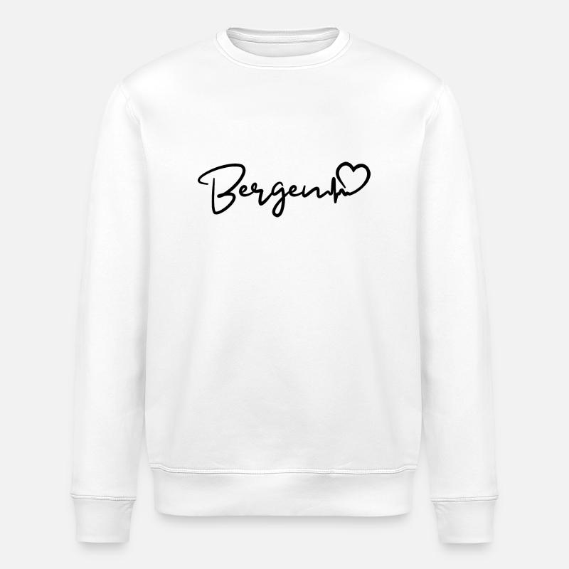 Bergen Herzschlag - Stanley/Stella Unisex Bio-Sweatshirt ROLLER - Weiß