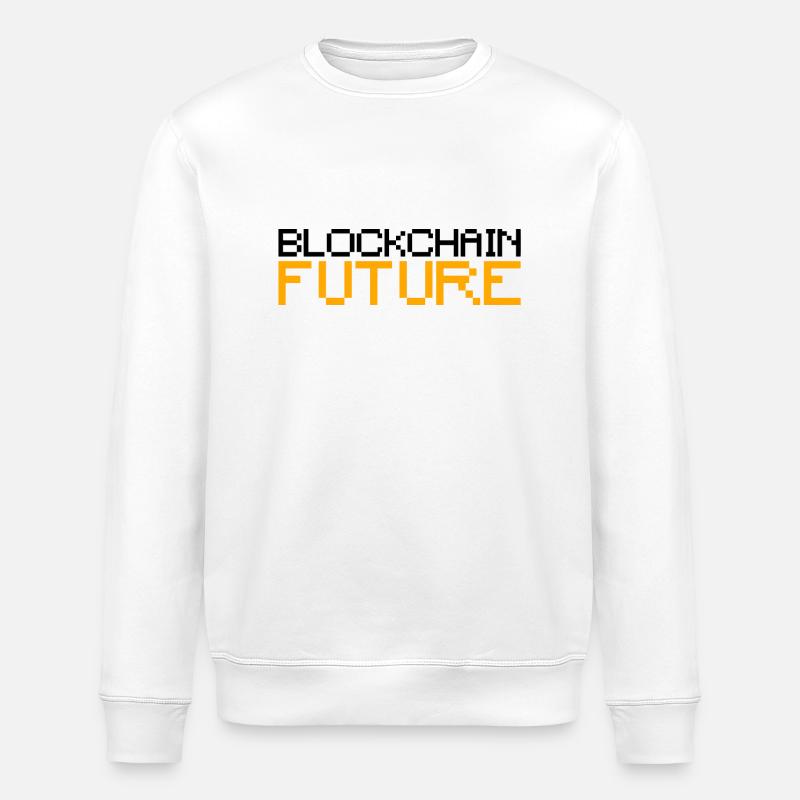 Blockchain Future Bitcoin - Stanley/Stella ROLLER Unisex Organic Sweatshirt - white