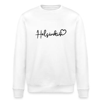 Helsinki Herzschlag - Stanley/Stella Unisex Bio-Sweatshirt ROLLER - Weiß - Vorne - Nik (191cm)