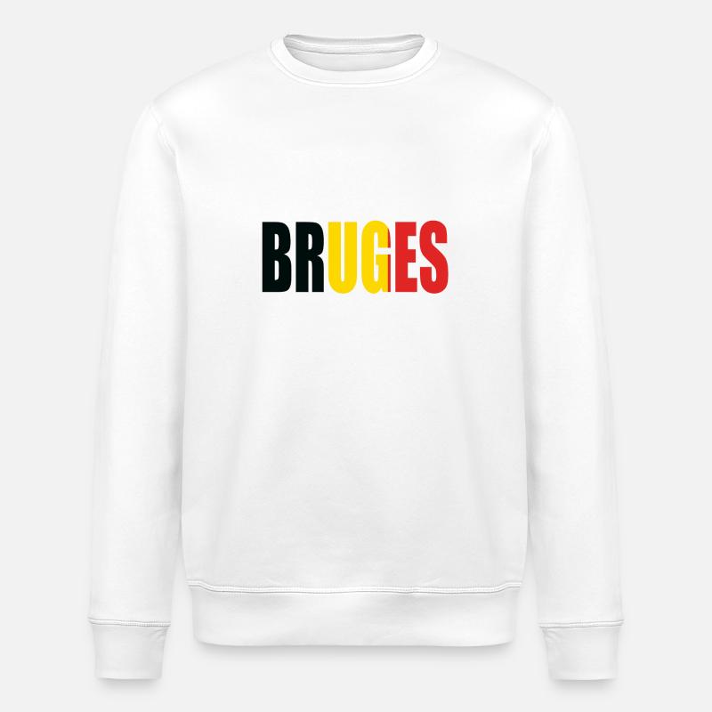 BRUGES BELGIQUE - Sweat bio ROLLER Stanley/Stella Unisexe - blanc