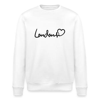 Londres Heartbeat - Sweat bio ROLLER Stanley/Stella Unisexe - blanc - Devant - Nik (191cm)