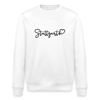 Stuttgart Herzschlag - Stanley/Stella Unisex Bio-Sweatshirt ROLLER - Weiß - Vorne - Nik (191cm)