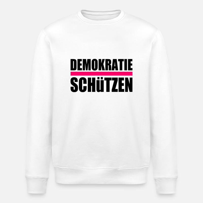 Demokratie schützen - Stanley/Stella Unisex Bio-Sweatshirt ROLLER - Weiß