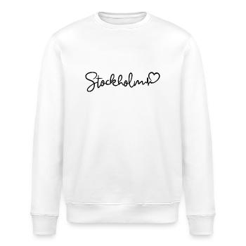 Stockholm Herzschlag - Stanley/Stella Unisex Bio-Sweatshirt ROLLER - Weiß - Vorne - Nik (191cm)