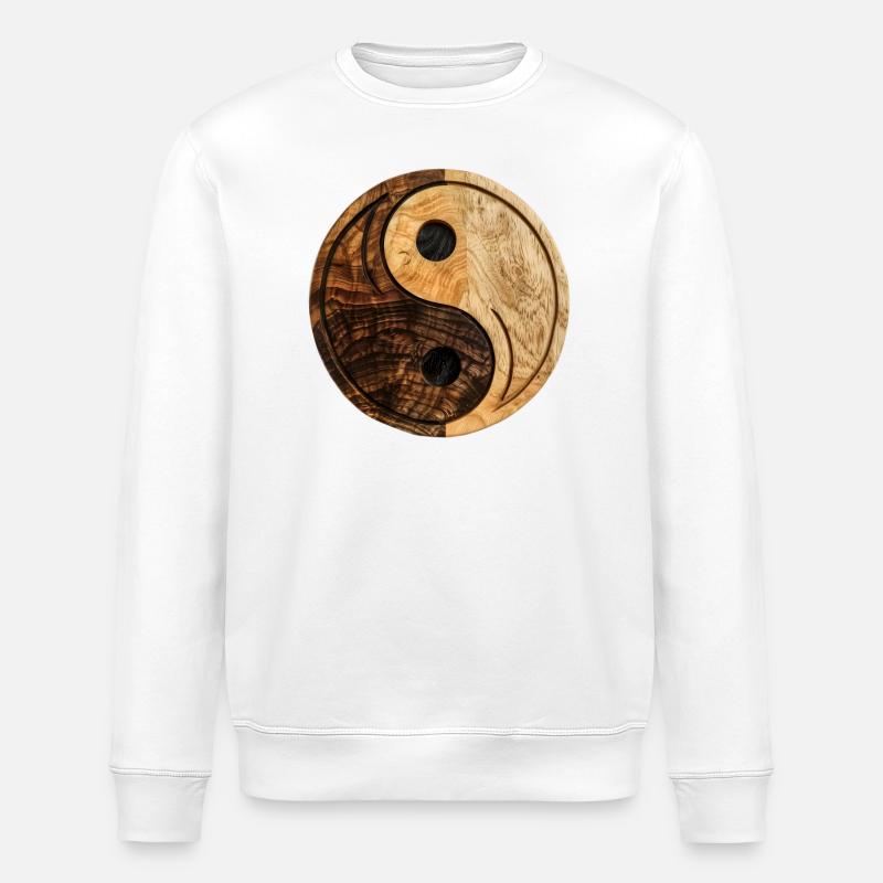 Yin Yang Logo - Stanley/Stella Unisex Bio-Sweatshirt ROLLER - Weiß