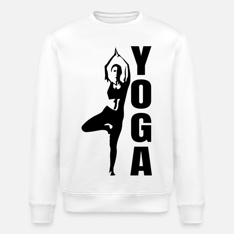 Yoga Logo - Stanley/Stella Unisex Bio-Sweatshirt ROLLER - Weiß