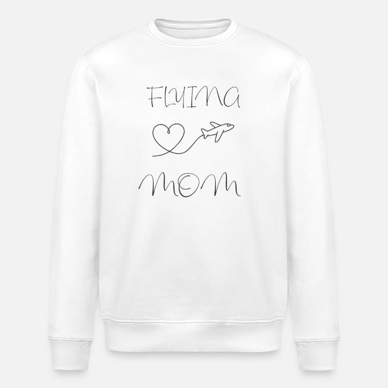 Flugbegleiter Mutter Geschenk  - Stanley/Stella Unisex Bio-Sweatshirt ROLLER - Weiß