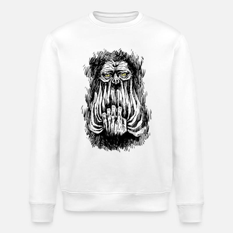 LEISES SCREM - Stanley/Stella Unisex Bio-Sweatshirt ROLLER - Weiß