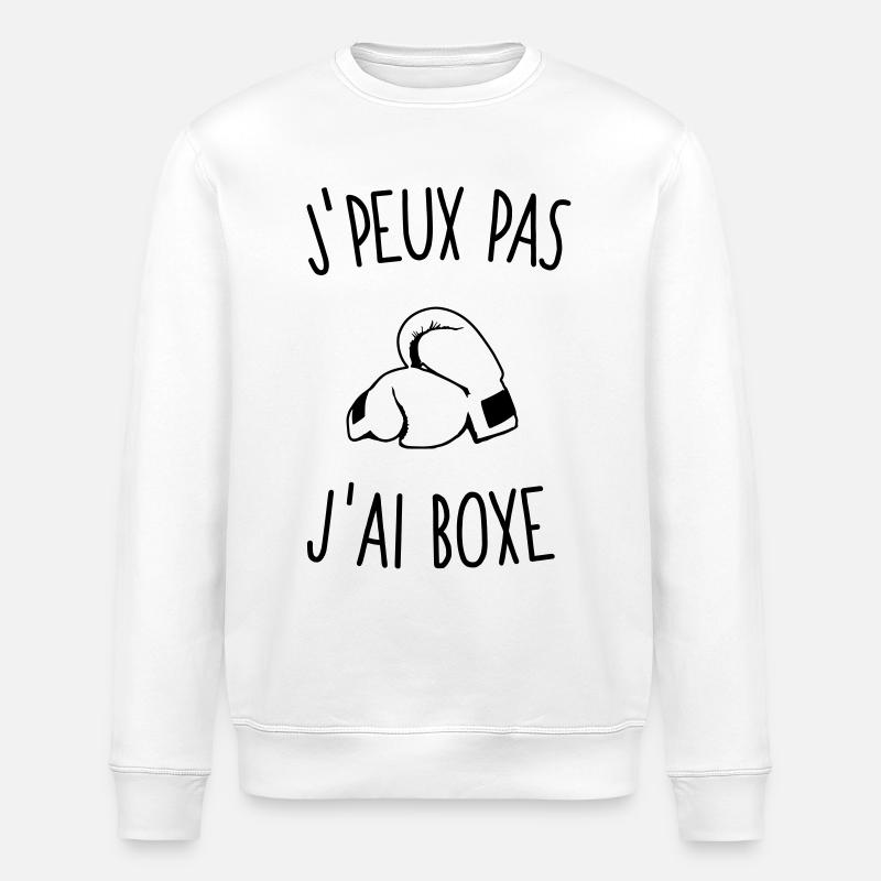 J'peux pas j'ai boxe 1c - Sweat bio ROLLER Stanley/Stella Unisexe - blanc