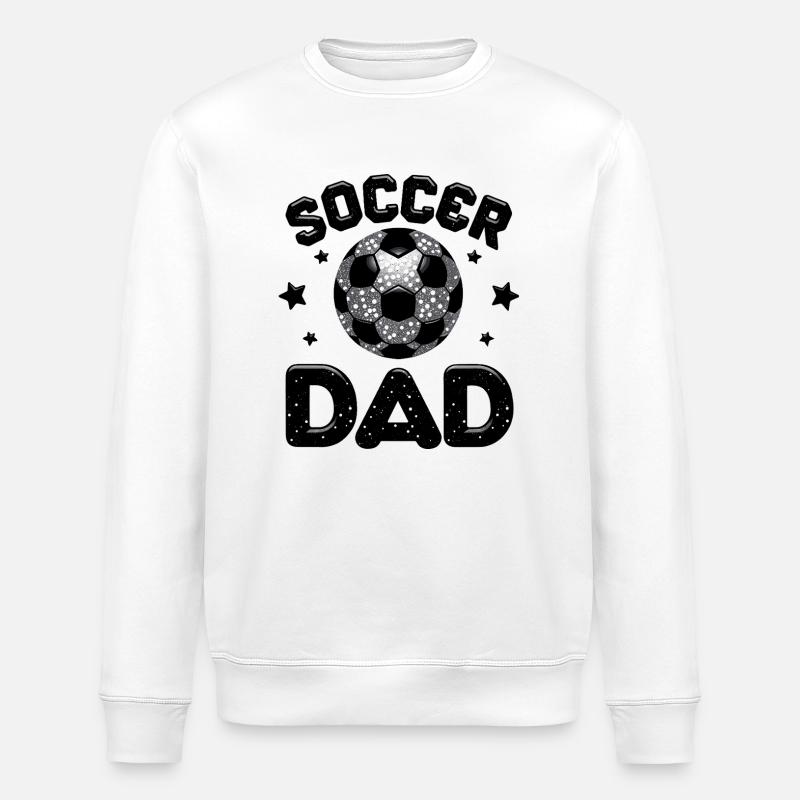 Fußball Papa - Stanley/Stella Unisex Bio-Sweatshirt ROLLER - Weiß