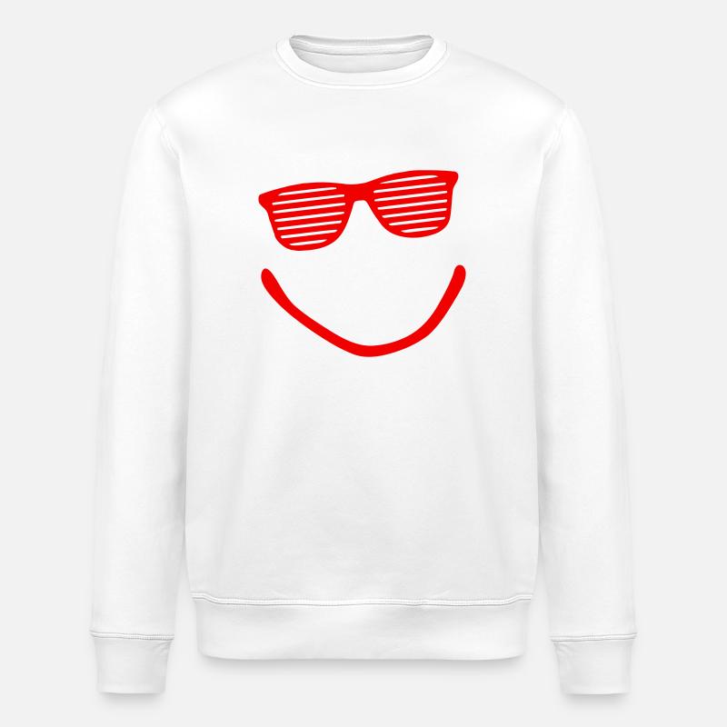 smile sunglasses - Sweat bio ROLLER Stanley/Stella Unisexe - blanc