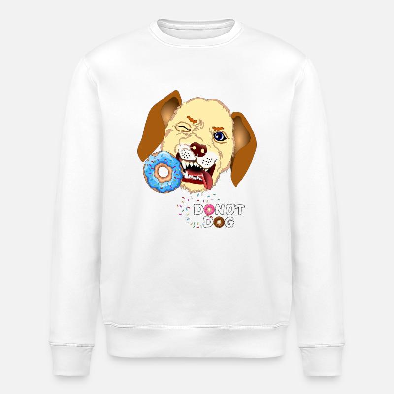 Beignet mords de chien - Sweat bio ROLLER Stanley/Stella Unisexe - blanc