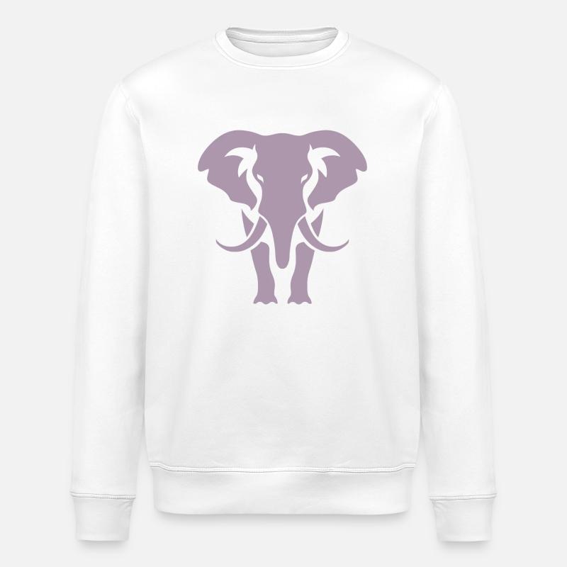 Silhouette d’éléphant Logo blanc - Sweat bio ROLLER Stanley/Stella Unisexe - blanc