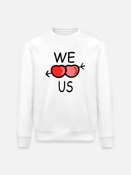 We love us - Stanley/Stella ROLLER Unisex Organic Sweatshirt - white