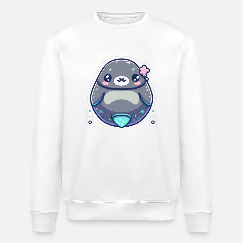 Amoureux des phoques - Sweat bio ROLLER Stanley/Stella Unisexe - blanc