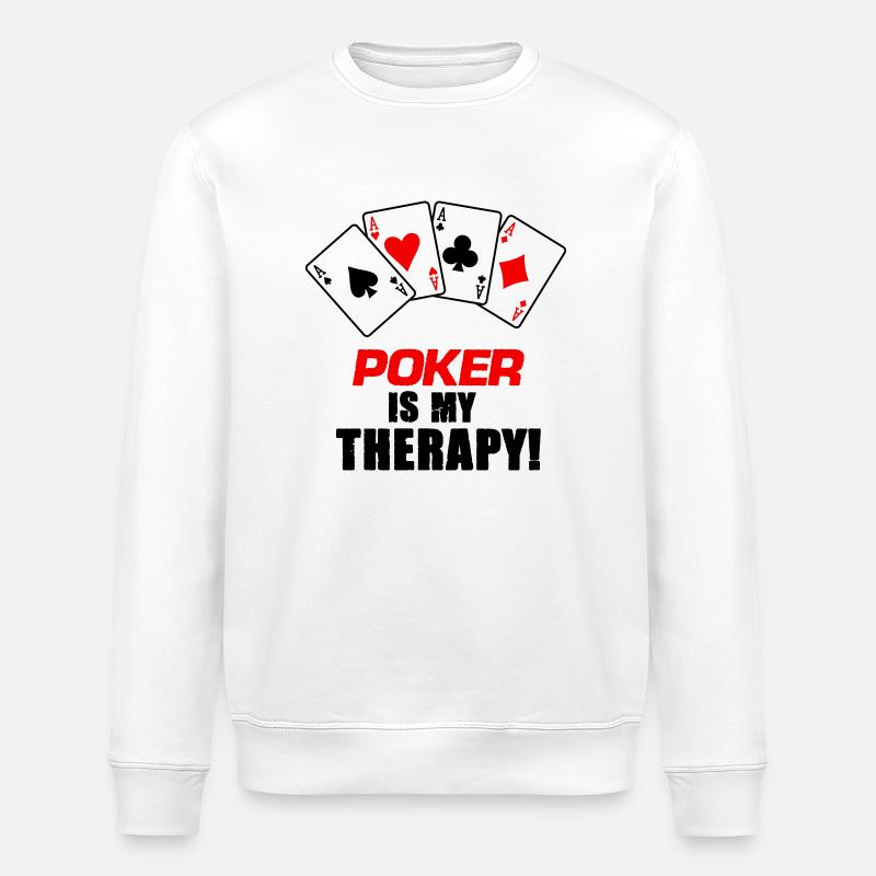 Poker Therapy - Stanley/Stella ROLLER Unisex Organic Sweatshirt - white