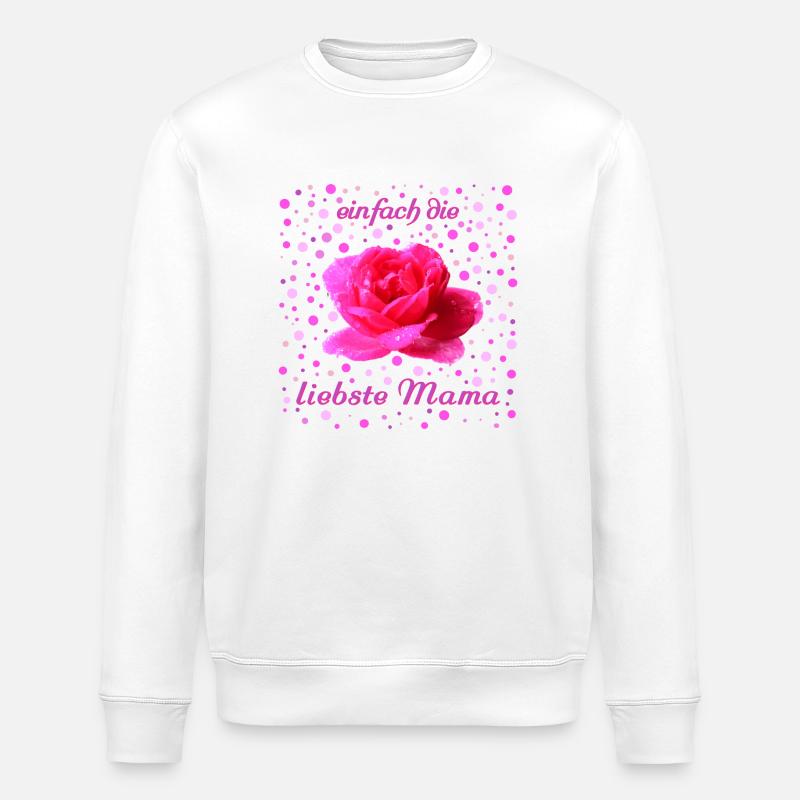 Très chère Maman Rose - Sweat bio ROLLER Stanley/Stella Unisexe - blanc