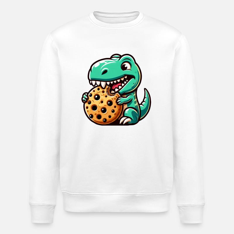Mignon Dino T-Rex Fun - Sweat bio ROLLER Stanley/Stella Unisexe - blanc