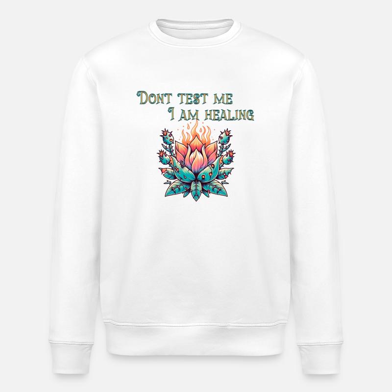 I am Healing - Selfcare Design - Stanley/Stella Unisex Bio-Sweatshirt ROLLER - Weiß