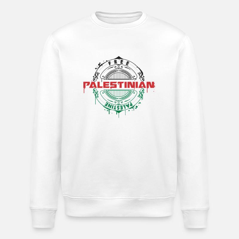 Palestinian - Stanley/Stella ROLLER Unisex Organic Sweatshirt - white