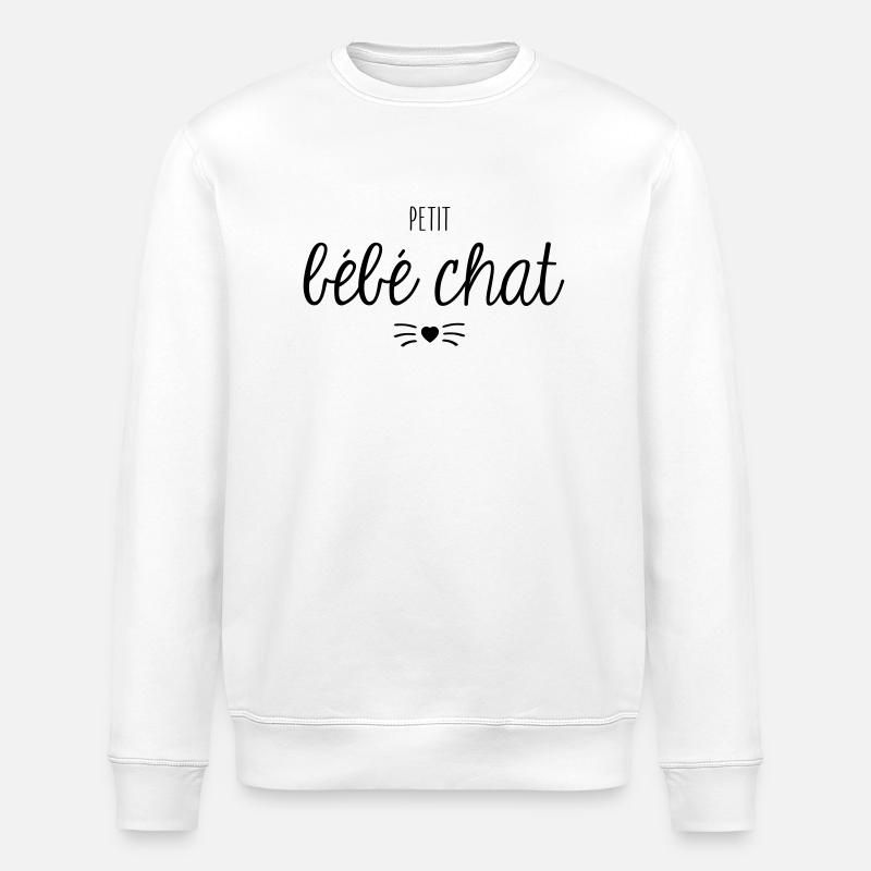 Petit bébé chat - Sweat bio ROLLER Stanley/Stella Unisexe - blanc