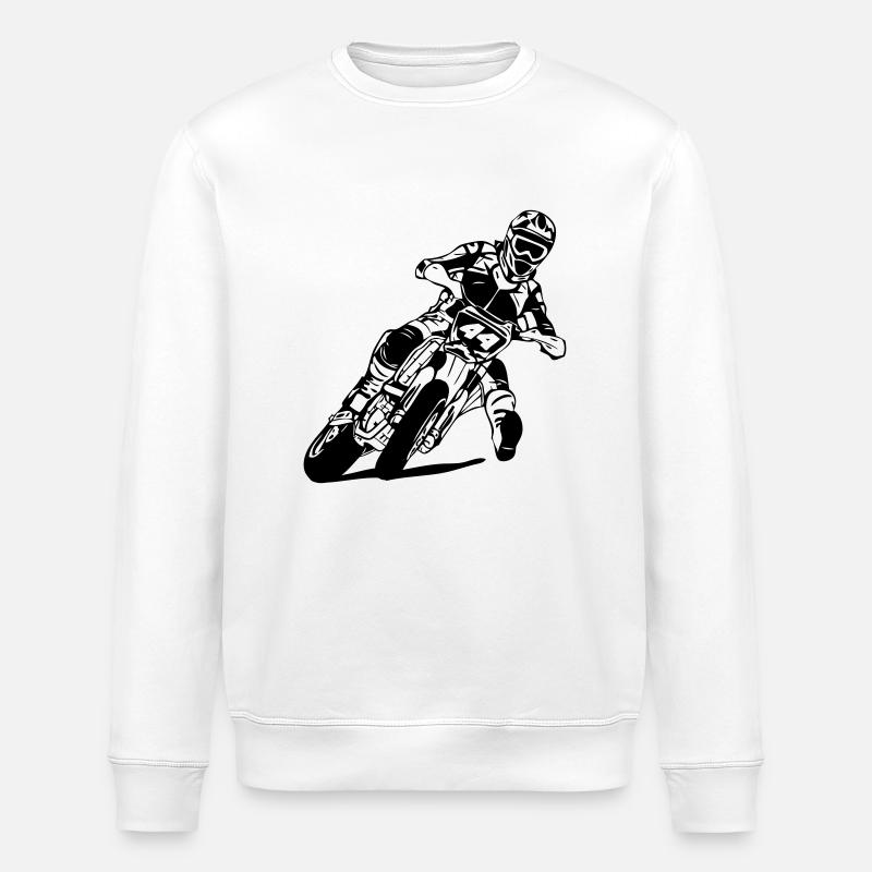 Supermoto - Supermotard - Stanley/Stella ROLLER Unisex Organic Sweatshirt - white
