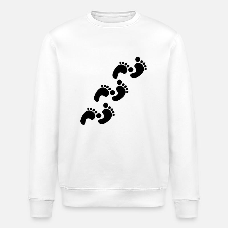 footprints - Stanley/Stella ROLLER Unisex Organic Sweatshirt - white