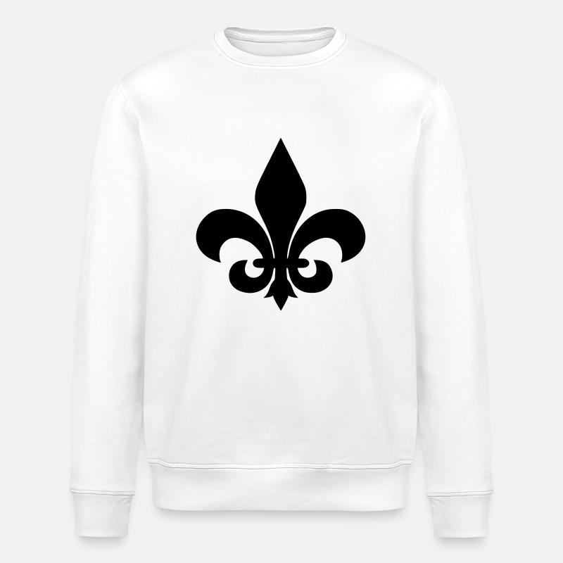 Fleur de lys - Sweat bio ROLLER Stanley/Stella Unisexe - blanc